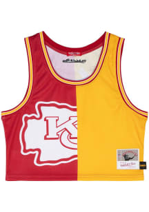 Kansas City Chiefs Womens Mitchell and Ness Big Face Fashion Football Jersey - Red