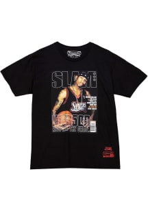 Allen Iverson Philadelphia 76ers Black Respect The Game Short Sleeve Fashion Player T Shirt