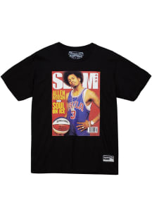 Allen Iverson Philadelphia 76ers Black Soul On Ice Short Sleeve Fashion Player T Shirt