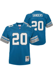 Barry Sanders Detroit Lions Youth Blue Mitchell and Ness NFL Legacy Retired Player Football Jersey