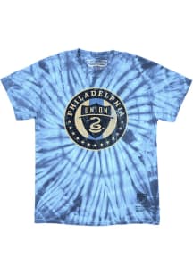Mitchell and Ness Philadelphia Union Light Blue Vintage Logo Short Sleeve Fashion T Shirt
