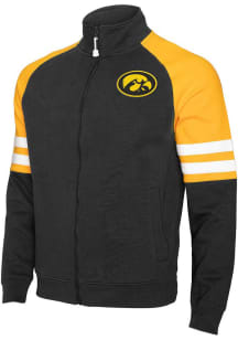 Mitchell and Ness Iowa Hawkeyes Mens Black Track Track Jacket