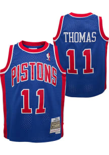 Isiah Thomas  Mitchell and Ness Detroit Pistons Youth NBA Swingman Blue Basketball Jersey