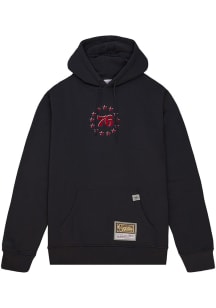 Mitchell and Ness Philadelphia 76ers Mens Black Golden Hour Glaze Long Sleeve Hoodie