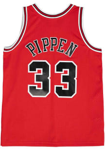 Scottie Pippen  Mitchell and Ness Chicago Bulls Red 03-04 Road Alternate Throwback Basketball Jers..