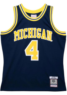Chris Webber  Mitchell and Ness Michigan Wolverines Blue Player Jersey