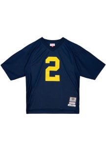 Charles Woodson  Mitchell and Ness Michigan Wolverines Blue Player Football Jersey
