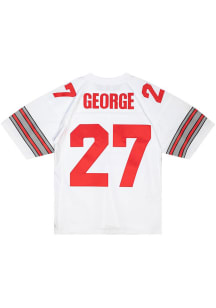 Eddie George  Mitchell and Ness Ohio State Buckeyes White Player Football Jersey