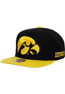 Mitchell and Ness Iowa Hawkeyes Black Team Origins Mens Snapback Hat