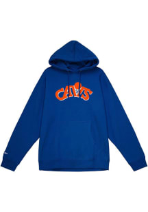 Mitchell and Ness Cleveland Cavaliers Mens Blue 80s Hook Long Sleeve Hoodie