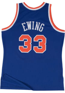 Patrick Ewing  Mitchell and Ness New York Knicks Blue 91-92 Road Throwback Basketball Jersey
