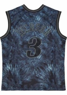 Allen Iverson  Mitchell and Ness Philadelphia 76ers Black Tie Dye Throwback Basketball Jersey