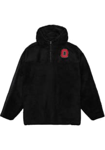 Mitchell and Ness Ohio State Buckeyes Mens Black Sherpa Pullover Jackets