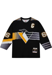 Mitchell and Ness Mario Lemieux Pittsburgh Penguins Mens Black 1996 Hockey Jersey
