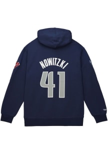 Dirk Nowitzki Dallas Mavericks Mens Navy Blue NBA HOF Player Hood