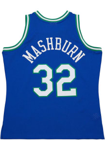 Jamal Mashburn  Mitchell and Ness Dallas Mavericks Blue 1993.0 Throwback Basketball Jersey