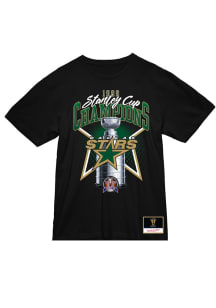 Mitchell and Ness Dallas Stars Black Cup Chase Short Sleeve Fashion T Shirt