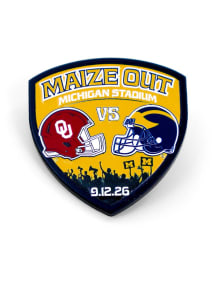 Michigan Wolverines Souvenir 2026 vs Oklahoma Sooners Game Day Pin - Maize