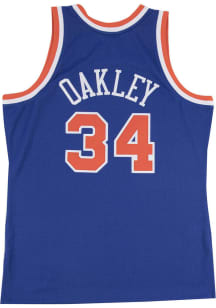 Charles Oakley  Mitchell and Ness New York Knicks Blue Swingman Throwback Basketball Jersey