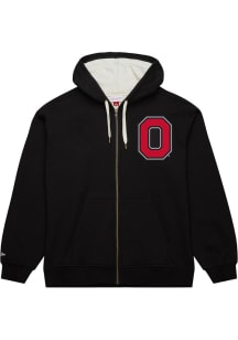 Mitchell and Ness Ohio State Buckeyes Mens Black Playoff Win Long Sleeve Full Zip Jacket
