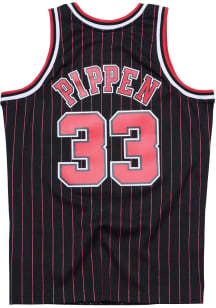 Scottie Pippen  Mitchell and Ness Chicago Bulls Black 95-96 HWC Alternate Throwback Basketball Jer..