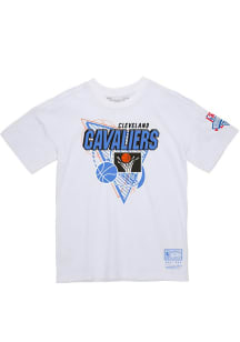 Mitchell and Ness Cleveland Cavaliers White Draft Day Short Sleeve T Shirt