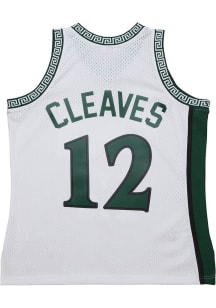 Mitchell and Ness Michigan State Spartans White 125th Anniversary of Basketball Champ Era 12 Cleav..