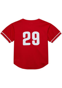 John Kruk Philadelphia Phillies Mitchell and Ness Throwback Cooperstown Jersey - Red