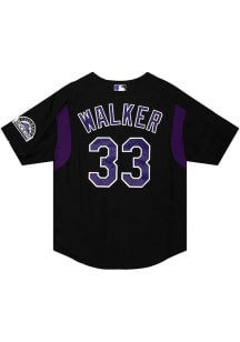Larry Walker Colorado Rockies Mitchell and Ness Throwback Cooperstown Jersey - Black