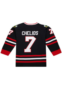 Mitchell and Ness Chris Chelios Chicago Blackhawks Mens Black Throwback Hockey Jersey