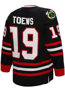 Mitchell and Ness Jonathan Toews Chicago Blackhawks Mens Black Throwback Hockey Jersey
