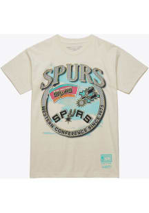 Mitchell and Ness San Antonio Spurs Natural Crown Jewels Short Sleeve Fashion T Shirt