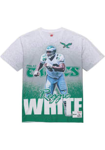 Reggie White Philadelphia Eagles White Player Burst Short Sleeve Fashion Player T Shirt