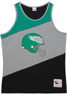 Mitchell and Ness Philadelphia Eagles Mens Grey COLORBLOCKED TANK Short Sleeve Tank Top