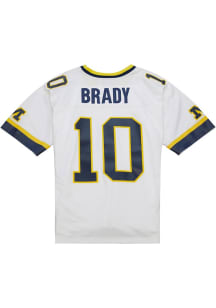 Tom Brady  Mitchell and Ness Michigan Wolverines White Replica Football Jersey