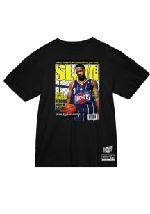 Steve Francis Houston Rockets Black SLAM Cover Steve Francis Short Sleeve Fashion Player T Shirt