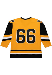 Mitchell and Ness Mario Lemieux Pittsburgh Penguins Mens Gold Throwback Hockey Jersey