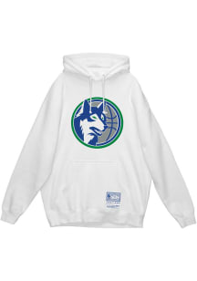 Mitchell and Ness Minnesota Timberwolves Mens White MVP LOGO Long Sleeve Hoodie