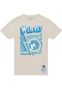 Mitchell and Ness Minnesota Timberwolves White SIDEWALK Short Sleeve T Shirt