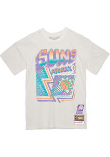 Mitchell and Ness Phoenix Suns White SIDEWALK SKETCH Short Sleeve T Shirt
