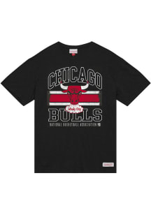 Mitchell and Ness Chicago Bulls BLACK Triple Rings Short Sleeve T