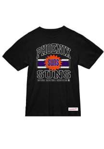 Mitchell and Ness Phoenix Suns Black Logo Lockup Retro Logo Short Sleeve Fashion T Shirt