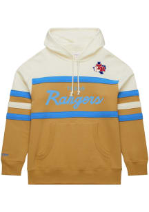 Mitchell and Ness Texas Rangers Mens Blue Head Coach Fashion Hood