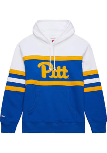Mitchell and Ness Pitt Panthers Mens Blue Head Coach Fashion Hood