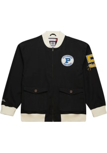 Louis Riddick Mitchell and Ness Pitt Panthers Mens Name and Number Heavyweight Jacket - Black