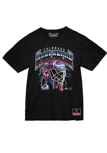 Mitchell and Ness Colorado Avalanche Black Crease Lightning Short Sleeve T Shirt