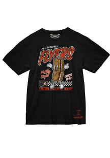 Mitchell and Ness Philadelphia Flyers Black Philadelphia Cheesesteak Short Sleeve T Shirt
