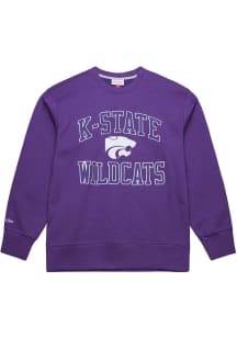 Mitchell and Ness K-State Wildcats Mens Purple Playoff Win Long Sleeve Fashion Sweatshirt