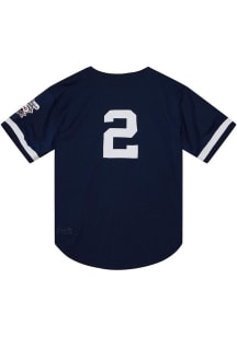 Derek Jeter New York Yankees Mitchell and Ness Button Throwback Cooperstown Jersey - Navy Blue