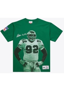 Reggie White Philadelphia Eagles Kelly Green Name Number Short Sleeve Player T Shirt